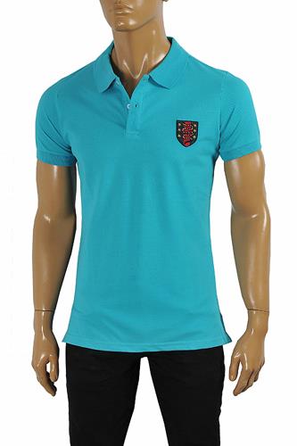 GUCCI Menâ??s cotton polo with Kingsnake embroidery patch 390