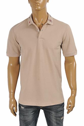 GUCCI Menâ??s cotton polo with Kingsnake embroidery 405